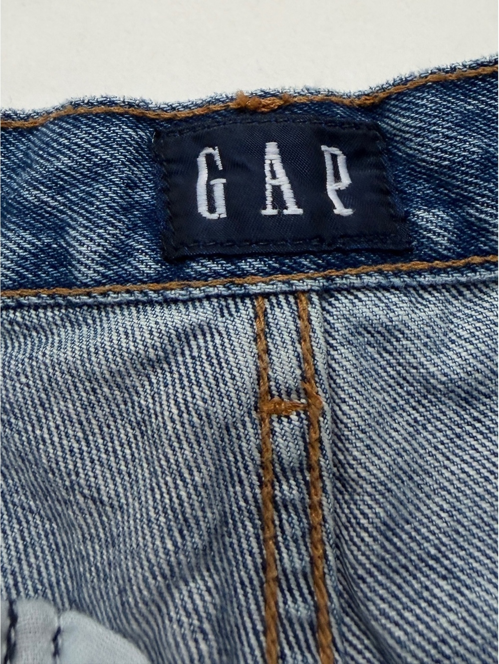 Vintage 90s Gap Reverse Fit High Rise Tapered Blue Mom Jeans Cotton Denim Size 8 - Picture 8 of 10